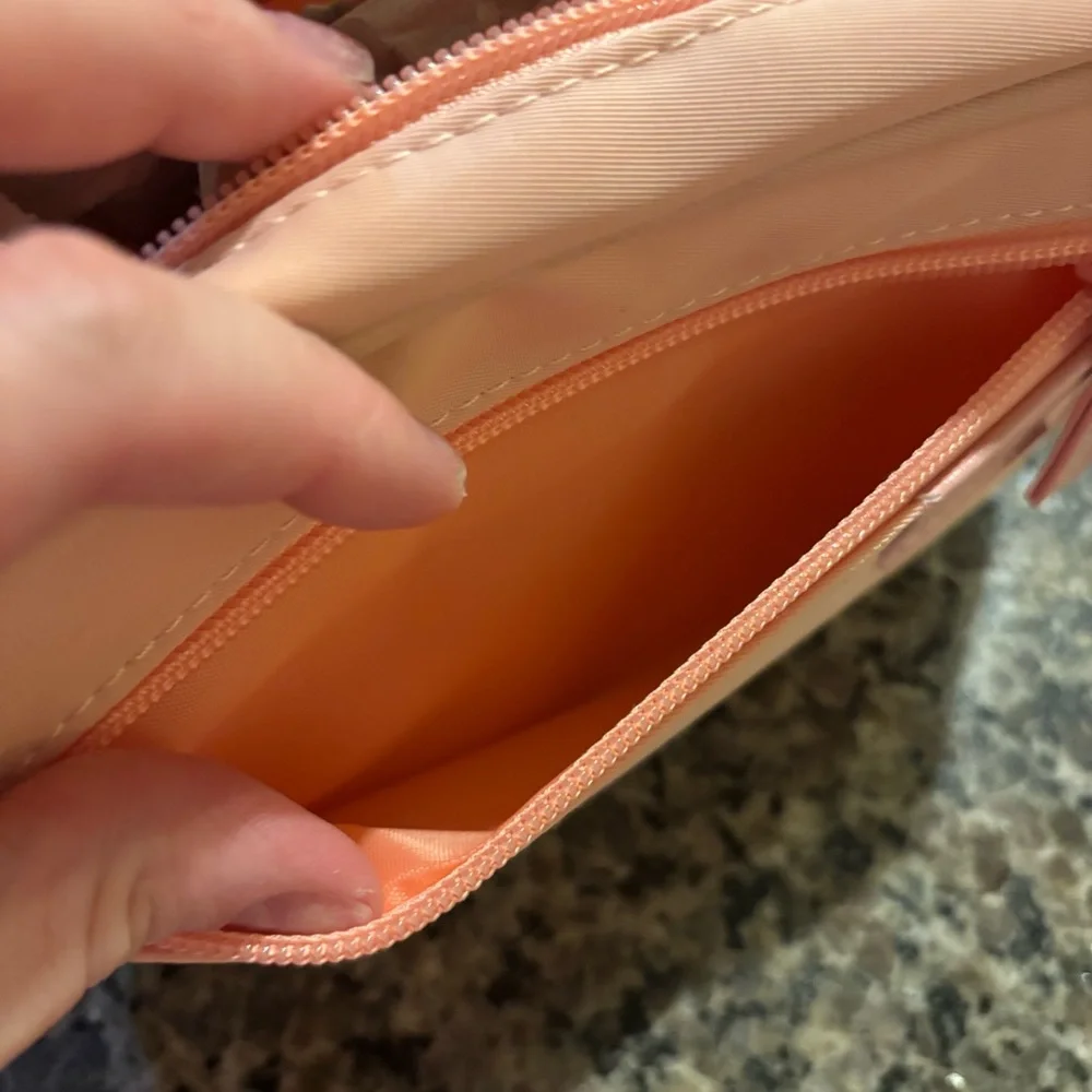 Poppin Light Pink Blush Pencil Pen Case Cosmetic Zip Pouch The Container Store